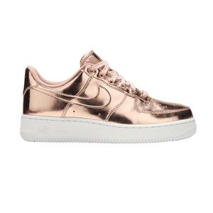 Women’s Rose Gold Metallic Nike Air Force 1 (Size 6.5)